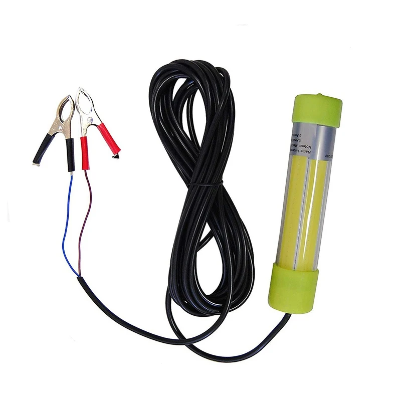 

12V 10W Underwater Night Fishing Light Green Ultra Bright Boat Fishing Lures Light Fish Prawns Squid Krill (Green)
