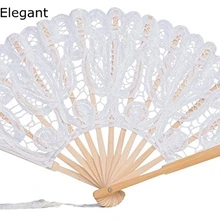 27 см длина слоновой кости ручной работы вышитый зонт от солнца кружевной веер Свадебные украшения на день рождения