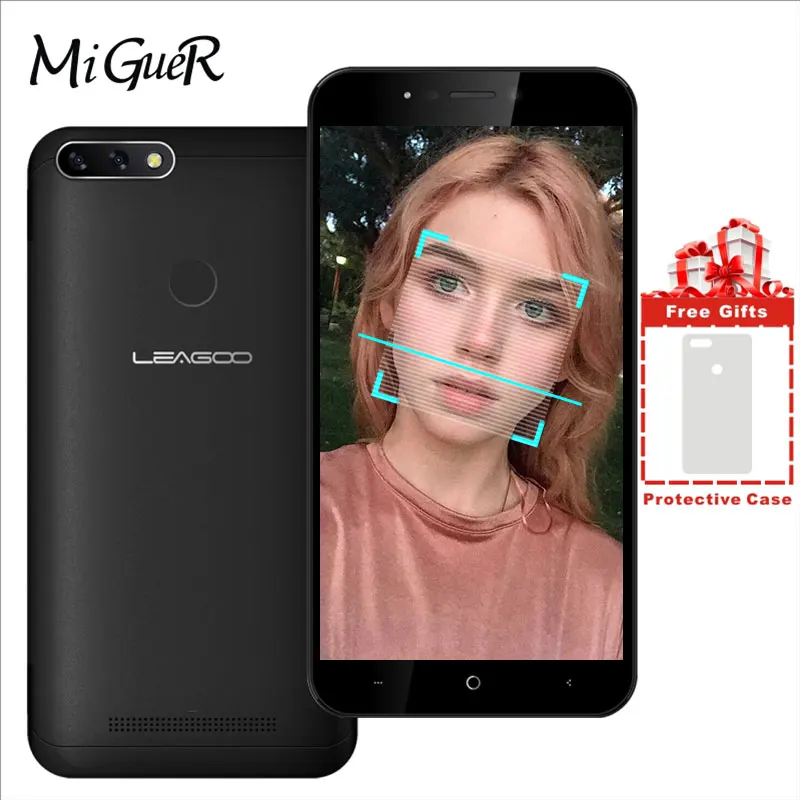 

LEAGOO POWER 2 PRO 5.2" HD Mobile Phone Android 8.1 MTK6739 Quad Core 2GB+16GB 4000mAH Fingerprint 4G Dual Cards OTG Smartphone