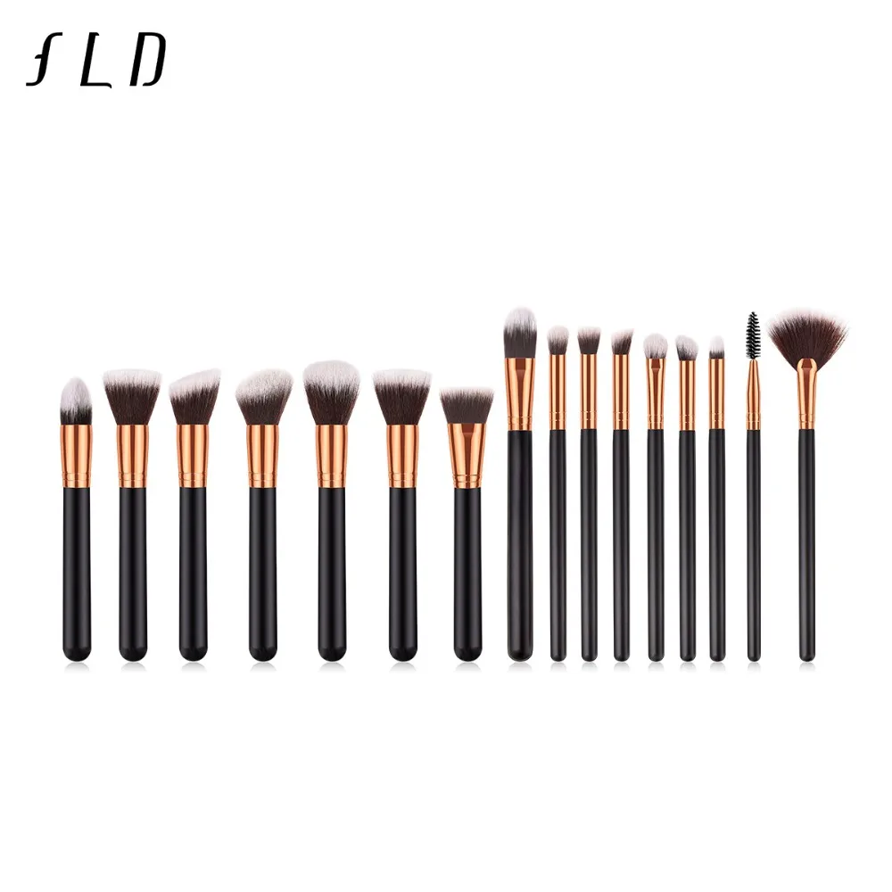 

FLD High Quality Black Eye Shadow Makeup Brushes Kit Soft Cosmetic Eyeshadow Eyeliner Eyebrow Cosmetic Make up Brush Set
