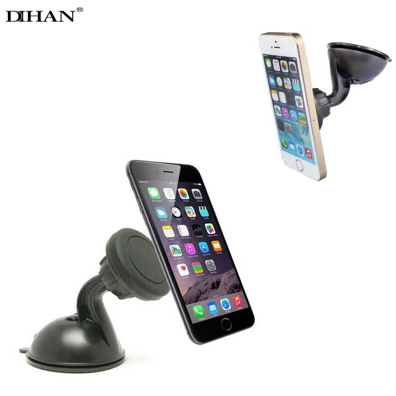 DIHAN Car Phone Holder 360 Rotating Universal Suction Cup Car Windshield Mount
