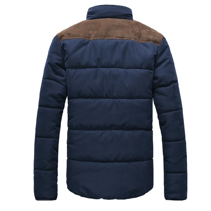 DIMUSI зимняя куртка мужская теплая Повседневная парка хлопок стоячий воротник зимние пальто Мужская на подкладке верхняя одежда 4XL