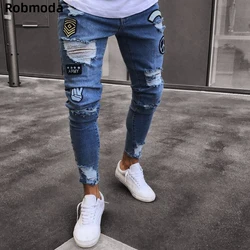 Hole embroidered patch jeans Slim men fashion trousers NEW 2019 men's Casual Thin Summer Denim Pants Classic Cowboys Young Man Hole embroidered patch jeans Slim men fashion trousers NEW 2019 men's Casual Thin Summer Denim Pants Classic Cowboys Young Man