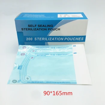 

200Pcs 90*165mm Disposable Dental Self Sealing Autoclave Sterilization Pouches Medical Grade Paper Lab Tattoo Tool Storage Bag