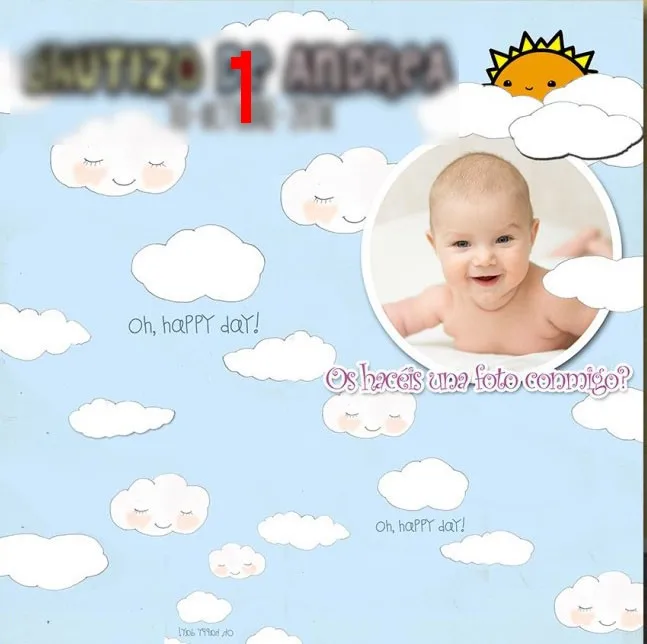 Пользовательские Photocall Bautizo лона Cielo Con Nubes небо белые облака Baby Shower фоны Компьютер печати фоны для дня рождения