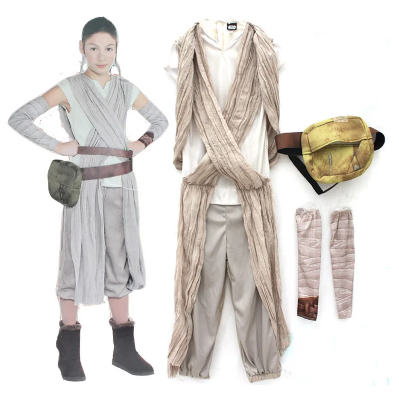 Kids Girl Star Wars The Force Awakens Cosplay Carnival Party Costume Star Wars Rey Costume Star Wars Rey Costume Rey Costumeparty Costume Aliexpress
