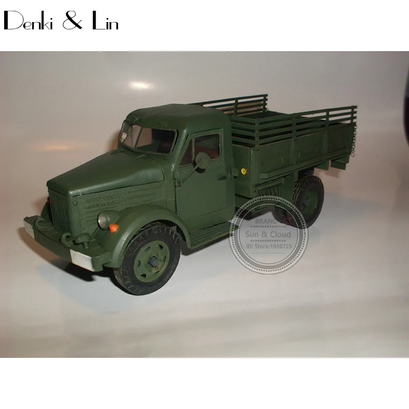 

1:25 DIY 3D Soviet Truck GAZ-51 Paper Model Second World War Assemble Hand Work Puzzle Game DIY Kids Toy Denki & Lin