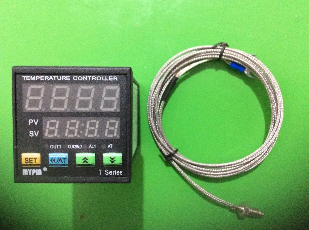 

90-265V Digital F/C PID Temperature Controller Thermostat 72WmmX72HmmX80Lmm TA7-SNR SSR Control output (1 alarm)+2M K Sensor