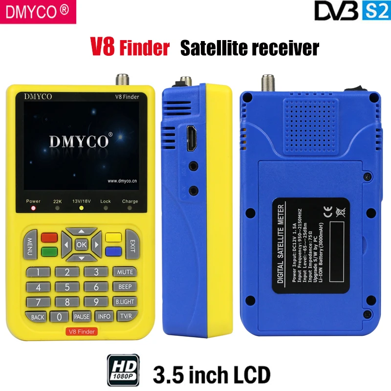 

DMYCO Starsatellite finder 100% Original Digital HD DVBS2 High Definition Full 1080P LCD display Signal MPEG-2 MPEG-4 satfinder
