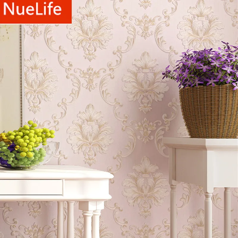 

0.53x10m European style blue flower pattern non-woven wallpaper Kids Room Wedding Room Living Room Bedroom Background Wallpaper