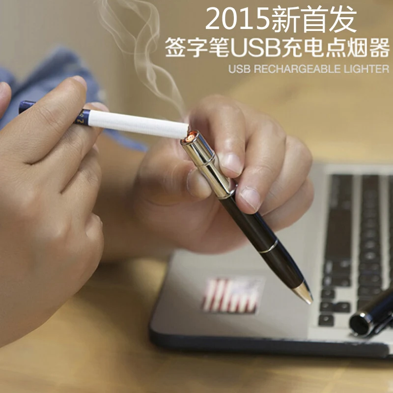 High Quality Metal Mini Pen Electronic Lighter Cigarette Portable USB