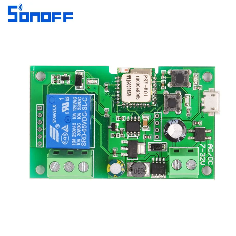 2pcs1ch wifi переключатель беспроводной релейный модуль умный дом автоматизация для системы контроля доступа инчинг/самоблокирующийся usb5V/dc12V 7-32 в