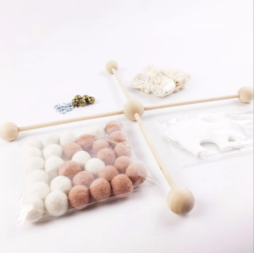 Online Buy Wholesale Wooden Crib Mobile From China Wooden Crib - Pinjeas Nursery Decor Baby Mobile Girl Pink White Wool Felt Balls Pomom(set) online buy wholesale wooden crib mobile from china wooden crib - pinjeas nursery decor baby mobile girl pink white wool felt balls pomom(set)