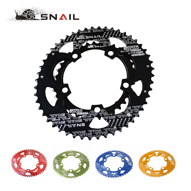 

SNAIL 700C Road Bicylcle 110BCD 50/35T Oval Chainwheel Kit Bike 7075-T6 Alloy Ultralight Ellipse Climbing Power Plate