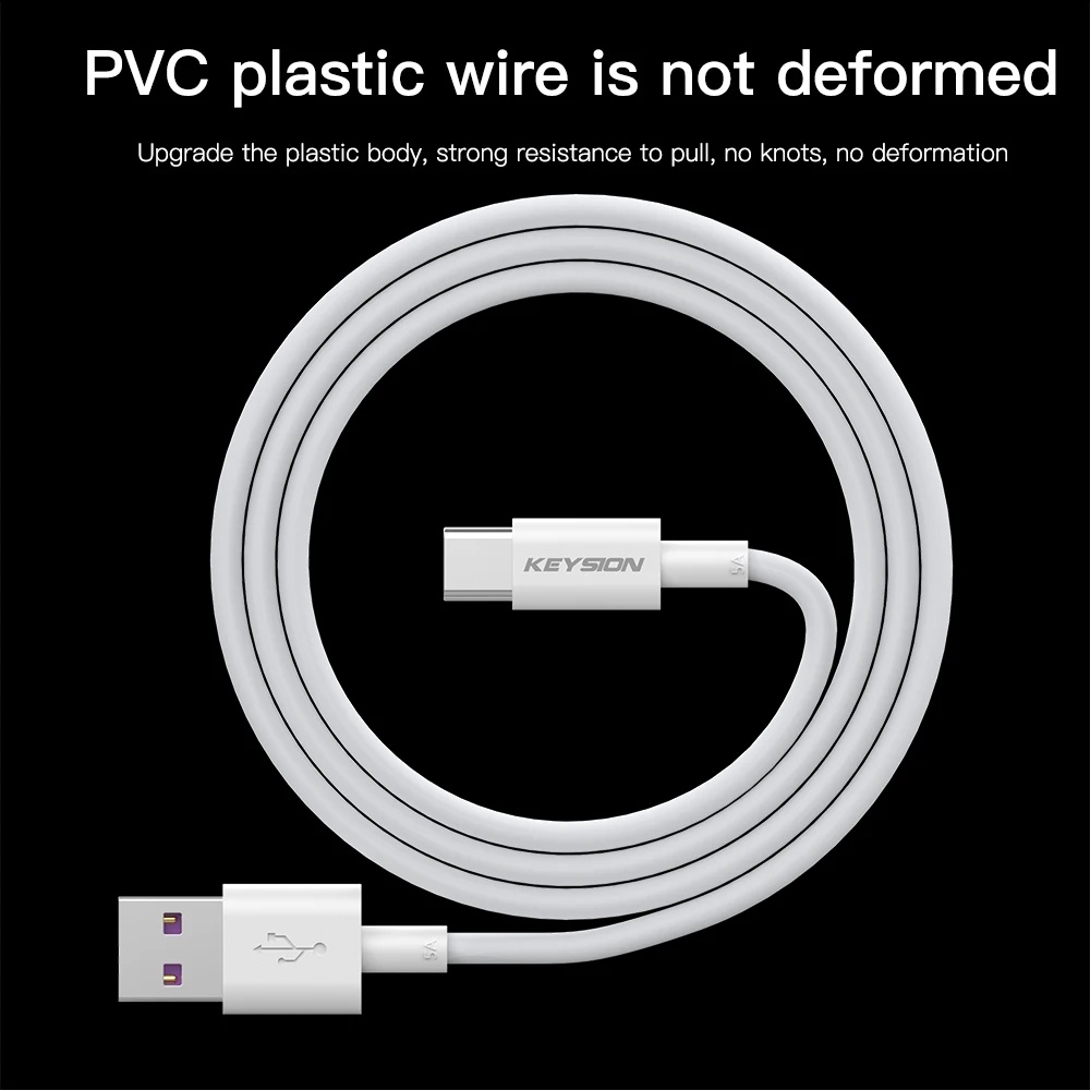 Кабель KEYSION USB C 5A Supercharge Type кабель для Huawei P30 P20 Pro Mate20 10 P10 Plus lite быстрый