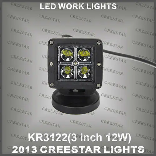 

3INCH 12W Square Flood LED Work Light Bar Bumper Off Road TRUCK JP 4WD car auto headlights