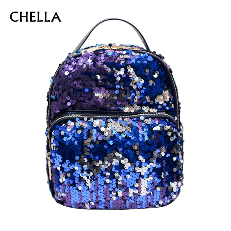 Рюкзак женский из искусственной кожи с блестками|backpack pu leather|sequin backpackgirls rucksacks |