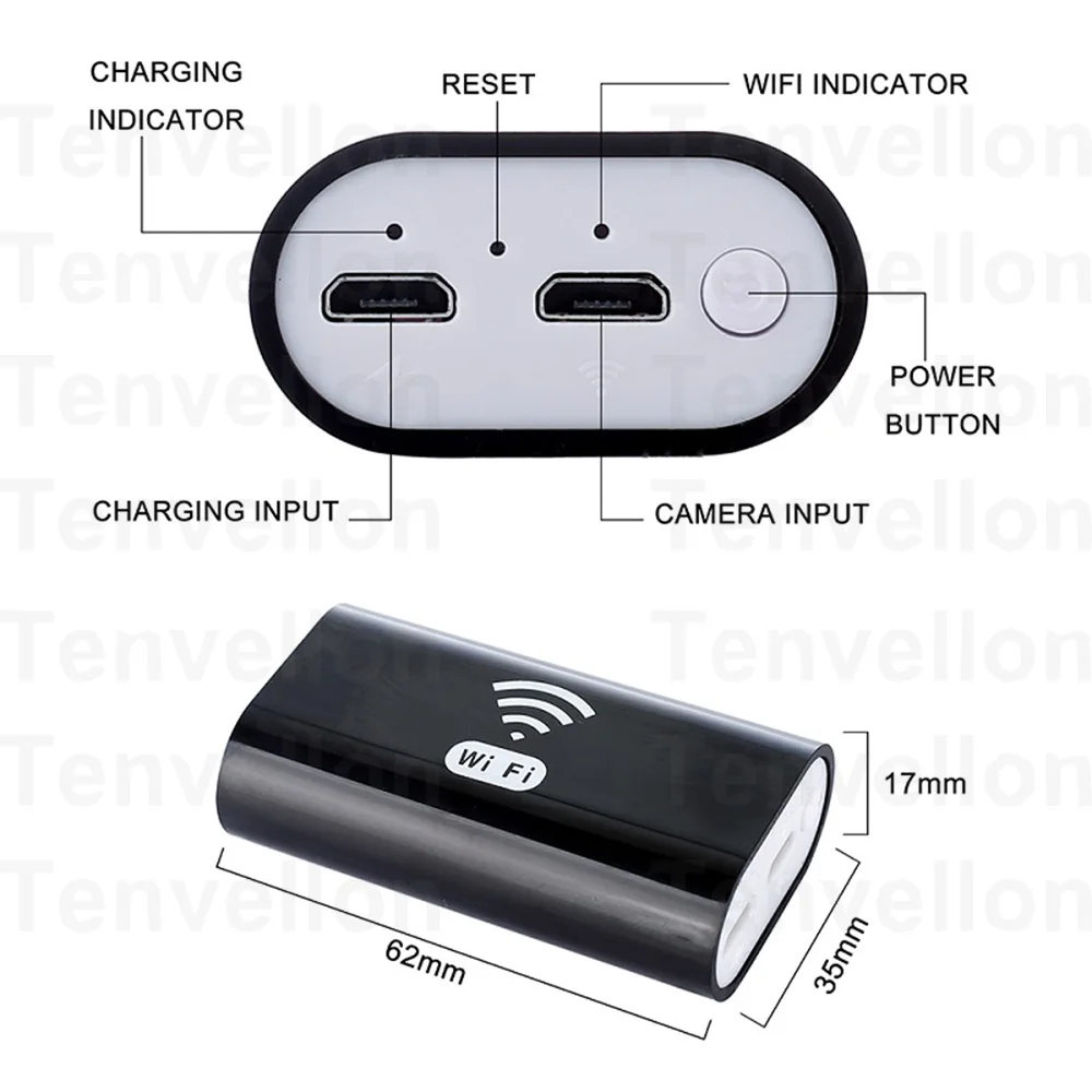 Эндоскопа камера wifi мини Водонепроницаемый Жесткий проверка кабеля 8 мм USB Гибкий бороскоп для андроида телефона endoscopio