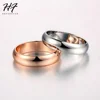 For Man and Woman Rose Gold Color High Polish Wedding Band Classic rings HotSale R050 ► Photo 2/6