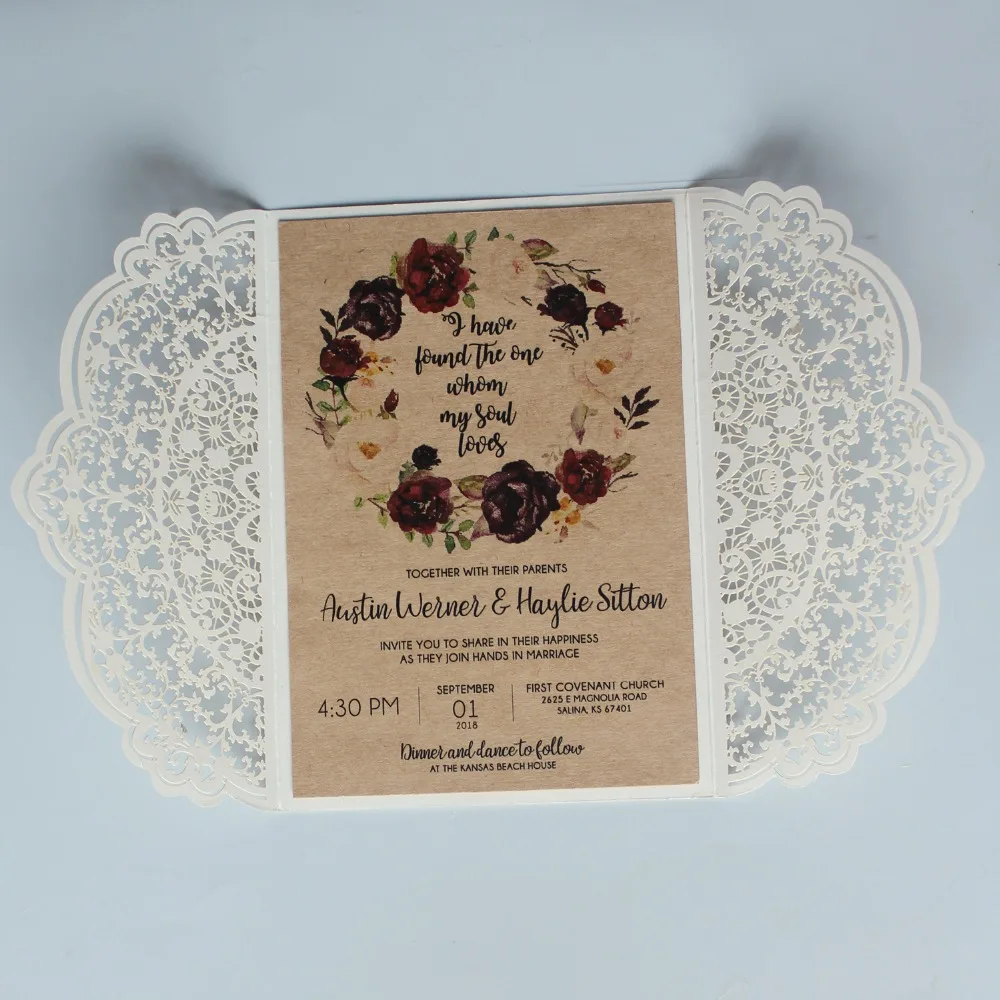 White Invitations for Wedding