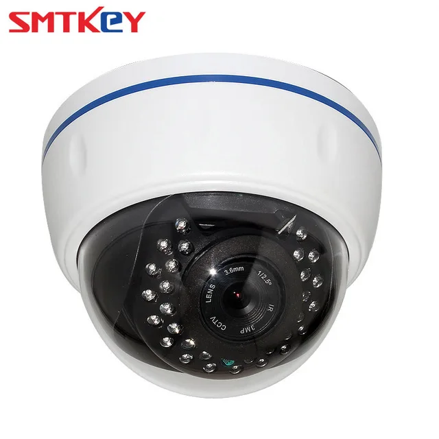 

SMTKEY 960H 1000TVL Color CMOS IR Cut Filter Dome Camera with 30pcs IR LED 3.6mm lens for Home Security