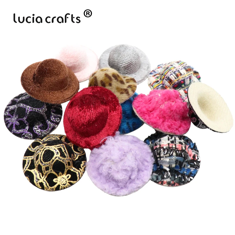 10pcs 35mm Colorful Mini Hat Doll Hat DIY Headwear Accessories Sewing ...