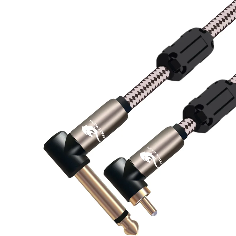 Аудио кабель моно 6 35 мм в RCA для усилителя микрофона электронного премиум кабеля