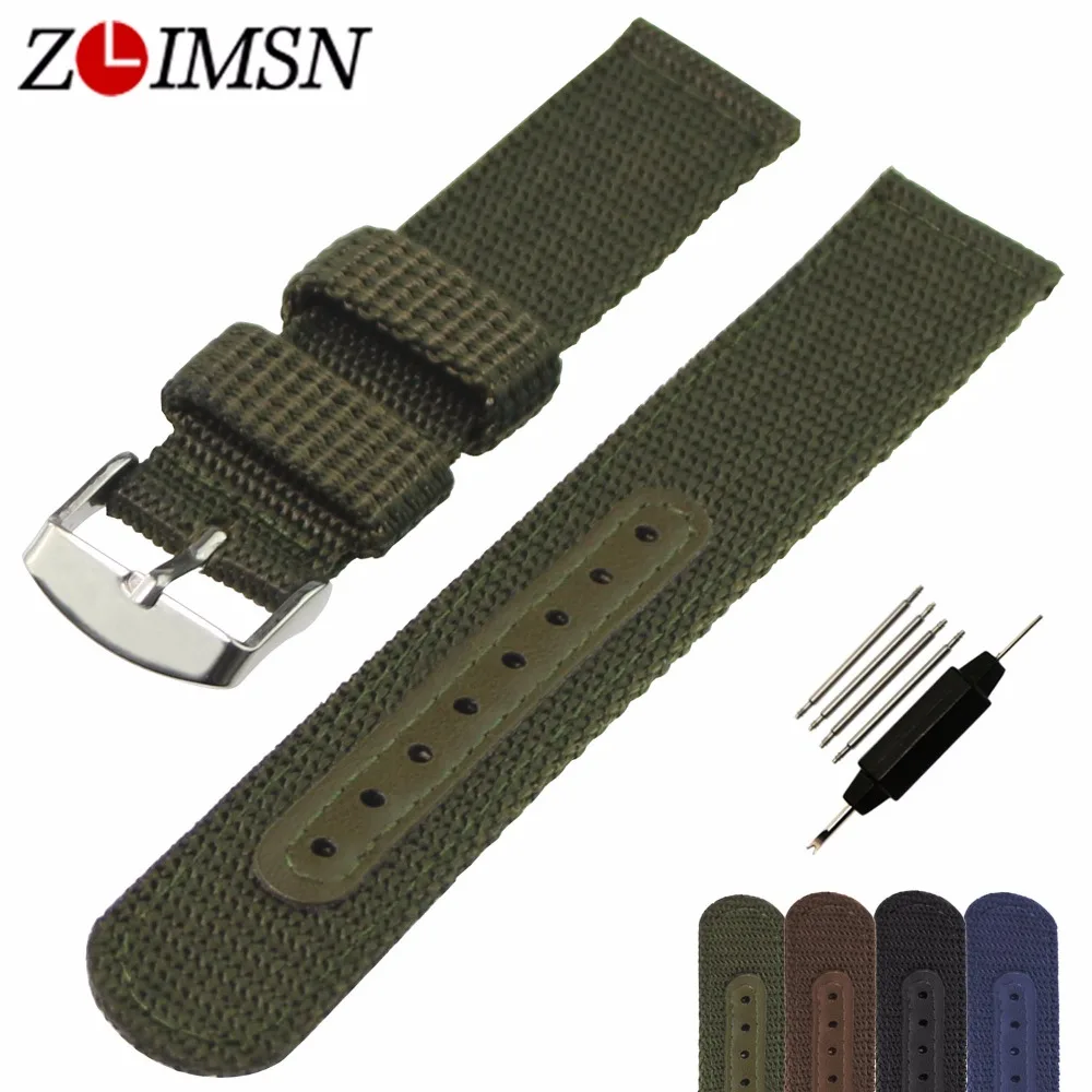 ZLIMSN Watch Band Strap Nylon Mesh Watchbands Women Men Sport Watches