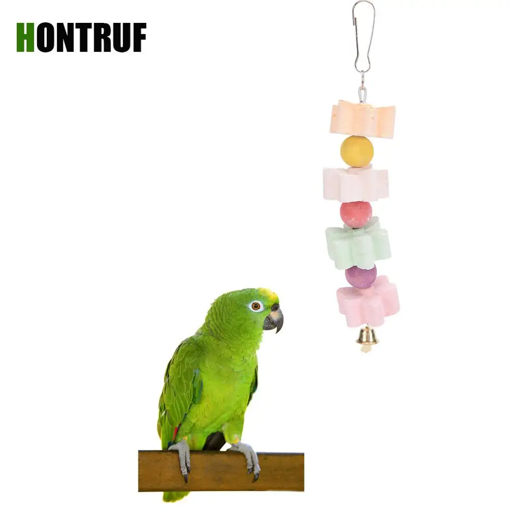 

Totoro Squirrel Rabbit Calcium Milk Flower Molar String Parrot Grinding Stone Calcium Molar Stone Pet Chew Toy