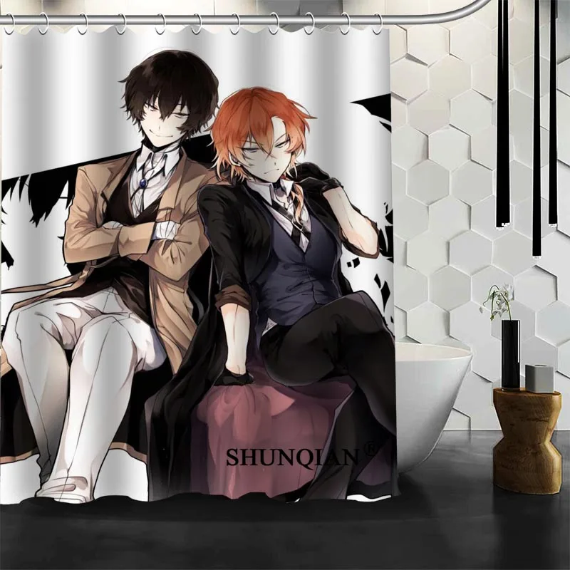 Штора для душа ShunQian Bungou Stray Dogs забавная ванной комнаты водонепроницаемая