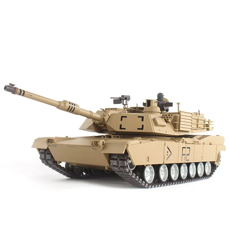 2.4G 1/16 US M1A2 Abrams Radio Remote Control Battle Tank Airsoft BB Gun Smoking Sound Effect Electronic RC Tank Model Toy