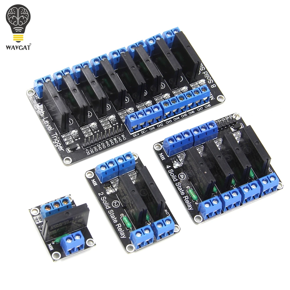 

5V Relay 1 2 4 8 Channel OMRON SSR High Low Level Solid State Relay Module 250V 2A For Arduino