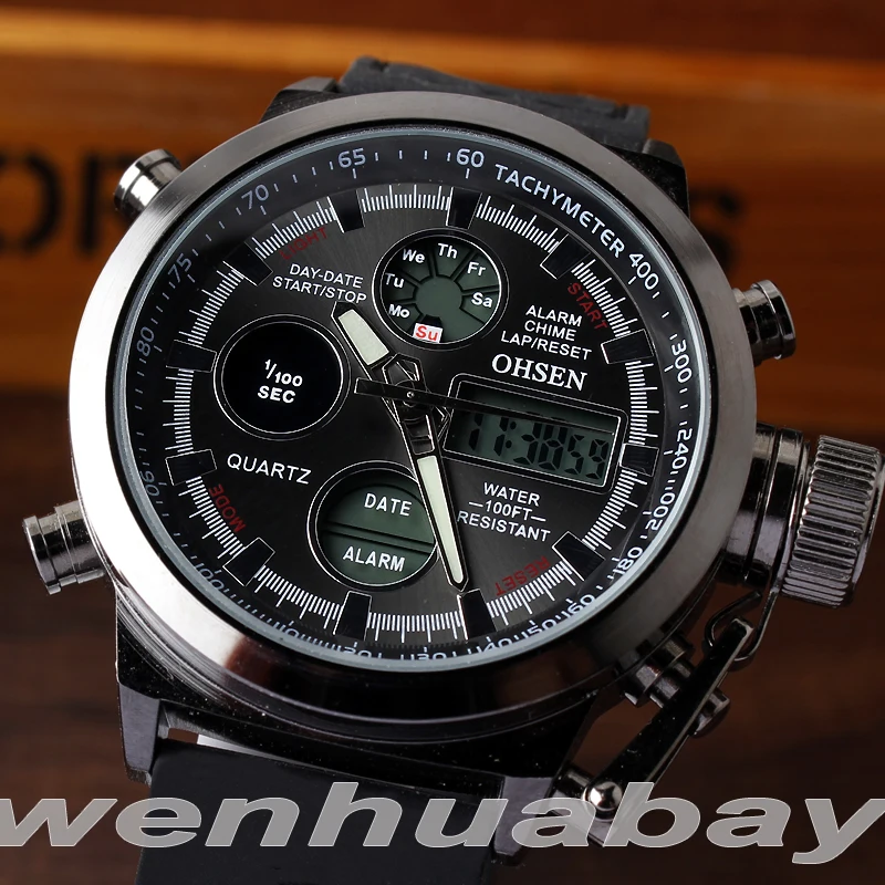 Prix pour OHSEN Unique Vogue Hommes de Natation Numérique LCD Quartz Dual Time Sport En Plein Air Armée Montres Horloge Avec Bracelet En Caoutchouc Reloje Hombre Prix pour OHSEN Unique Vogue Hommes de Natation Numérique LCD Quartz Dual Time Sport En Plein Air Armée Montres Horloge Avec Bracelet En Caoutchouc Reloje Hombre