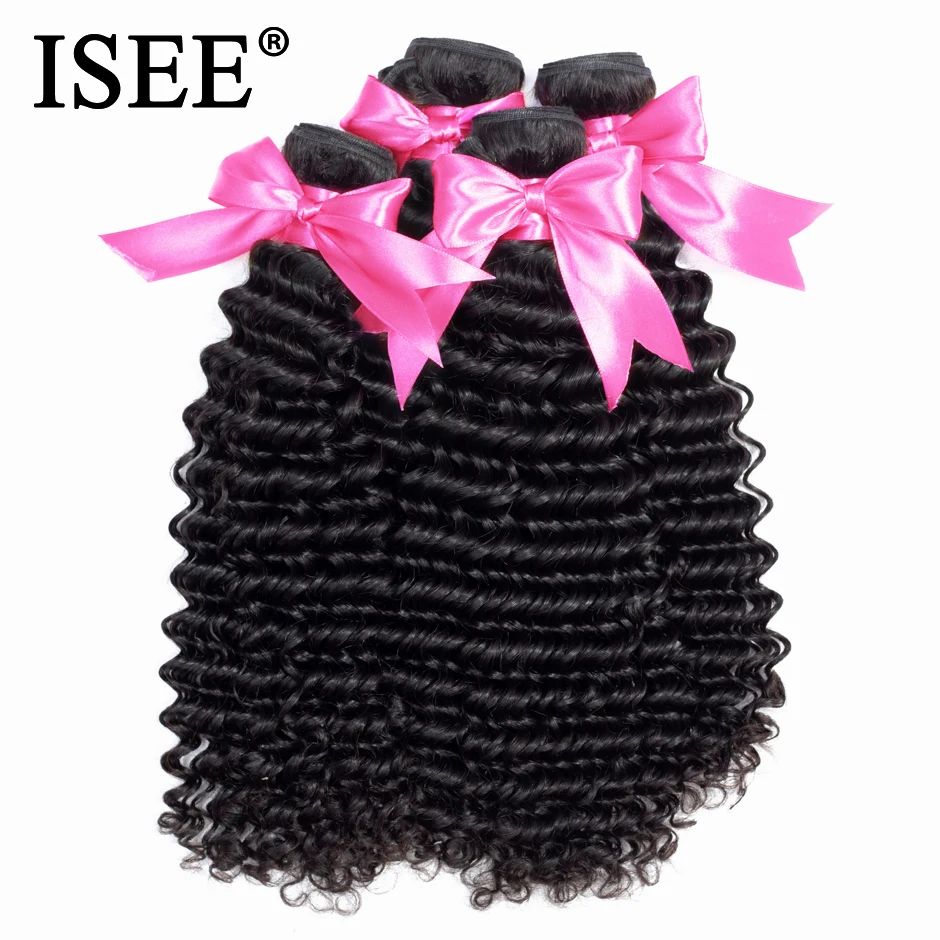 ISEE Brazilian Deep Wave Virgin Hair 100% Unprocessed Human Hair Weave Bundles Machine Double Weft 12-26 Inch Free Shipping ISEE Brazilian Deep Wave Virgin Hair 100% Unprocessed Human Hair Weave Bundles Machine Double Weft 12-26 Inch Free Shipping