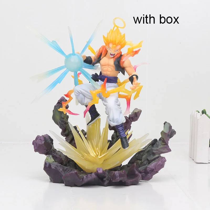 Аниме Dragon Ball Z Супер Saiyan Broly сжигание жуки Broli Гоку Vegetto gogeta pvc фигурку модель игрушка - Цвет: gogeta with box