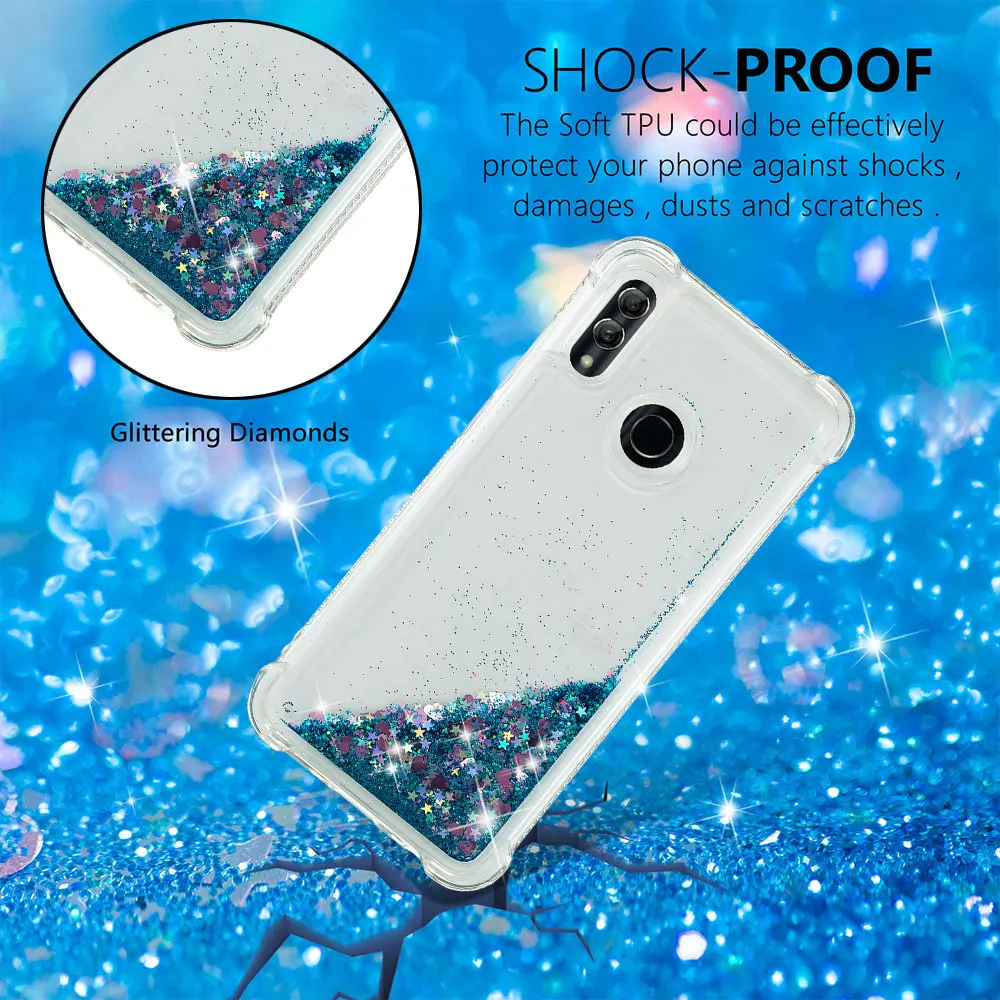 Huawei Honor 10 Lite P Smart мягкий чехол для телефона из ТПУ с принтом "HRY-LX1 POT-LX1 POT-LX1RU горшок HRY LX1 динамический «любящее сердце» с жидким песком чехол