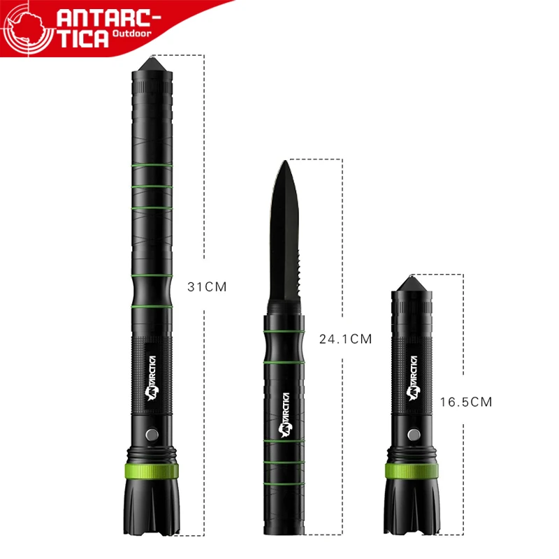 ANTARCTICA Outdoor Sports Portable Multifunction LED Flashlight Torch Hiking Camping Light With Protection Function Multi Tools ANTARCTICA Outdoor Sports Portable Multifunction LED Flashlight Torch Hiking Camping Light With Protection Function Multi Tools