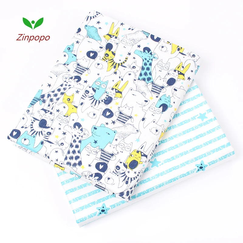 

New 2pic/lot 40x50cm Cotton Fabric Christmas gift for Sewing Quilting Patchwork Tissue baby Bedding DIY cloth fabrics K250