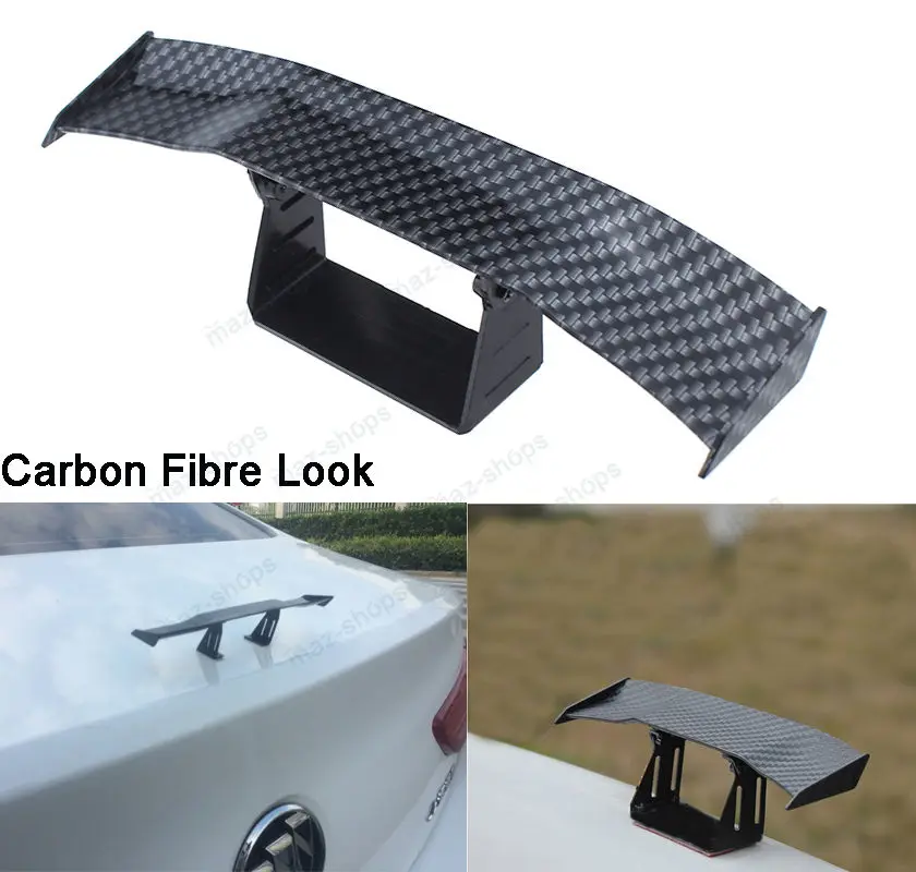 

Mini Carbon Fibre Look Rear Tail Empennage Trunk Spoiler Wing Body Kit Trim