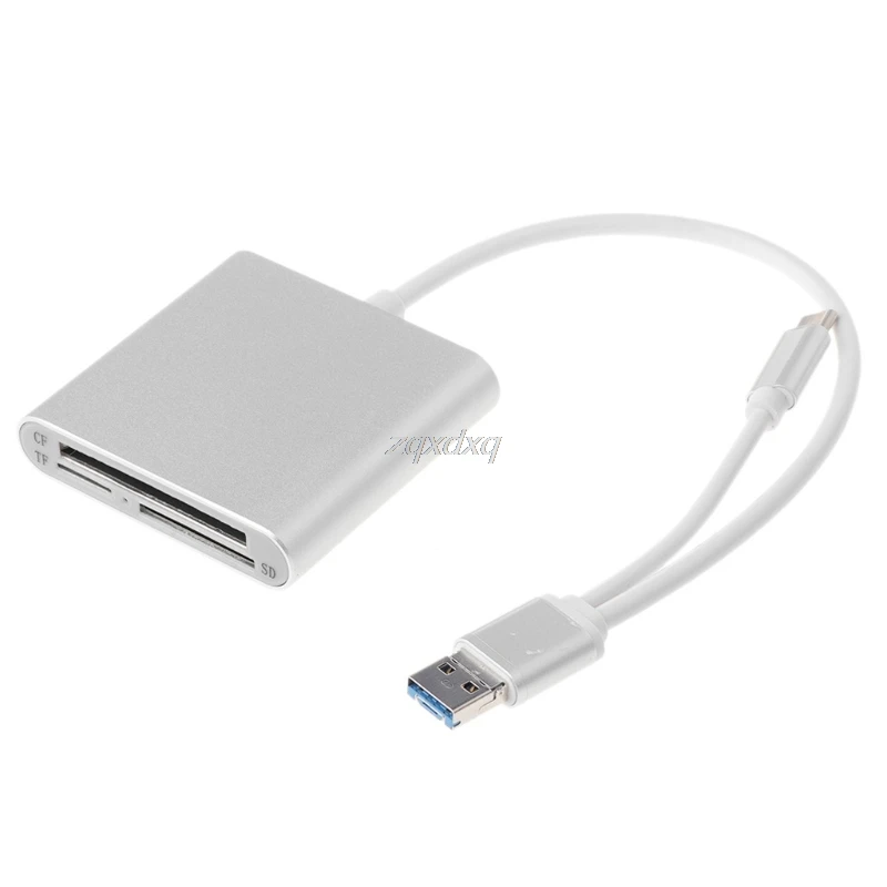 USB 3,0 + Micro USB + Тип C SD Micro SD CF устройство чтения карт памяти для портативных ПК Android AUG_18 прямая поставка