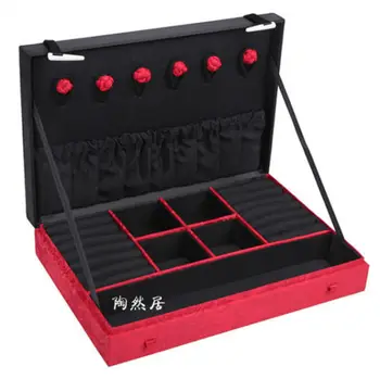 

New red color Design Chinese Traditional Handmade Multifunctional Case Box Jewelry Box