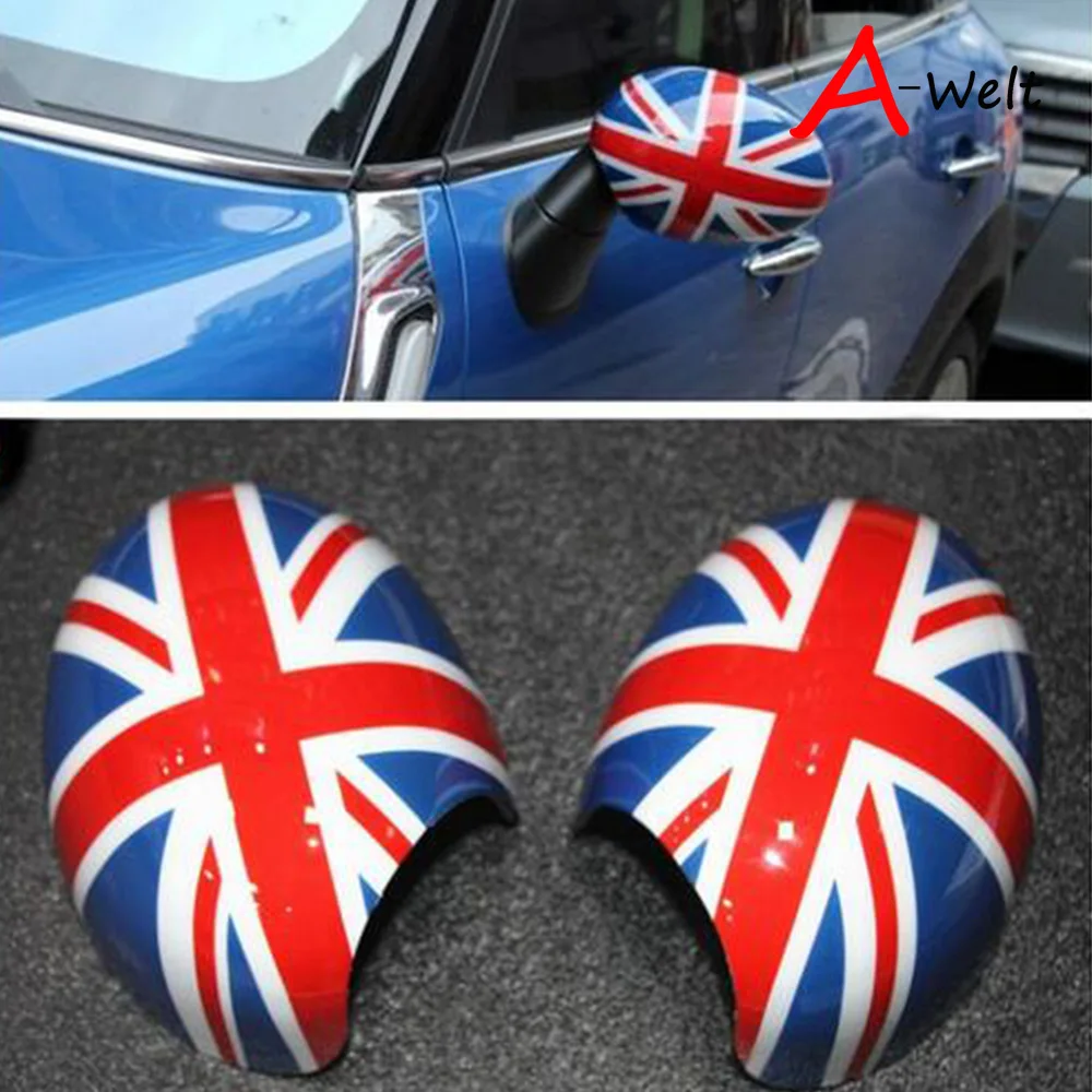 

For Mini Cooper R55 R56 R57 R58 R59 R60 Rearview Outside Side Mirror Cover Cap Shell union jack checke countryman Accessories