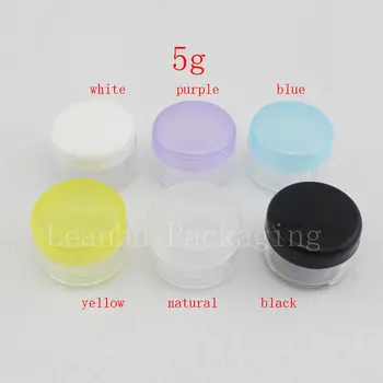 

Plastic Makeup Skin Care Cream Cans,Refillable Portable Travel Mini Empty Jar Cosmetic Container,5g Botella De Crema De Embalaje