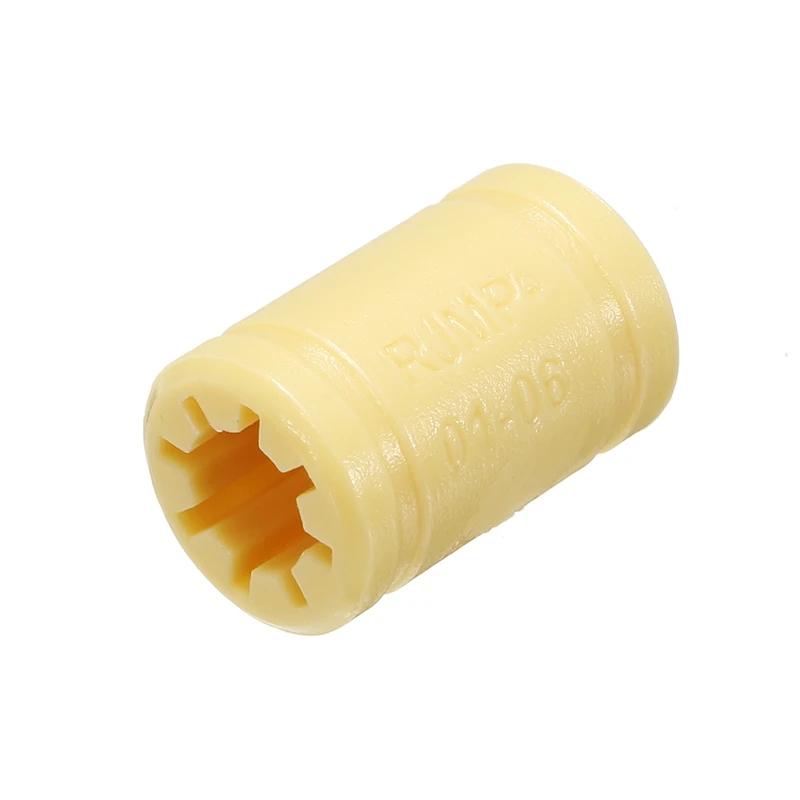 

SULEVE New 1PC LM6UU Yellow Solid Polymer Linear Bearing For 3D Printer CNC Tool Mechanical Hardware Durable 6x12x19mm