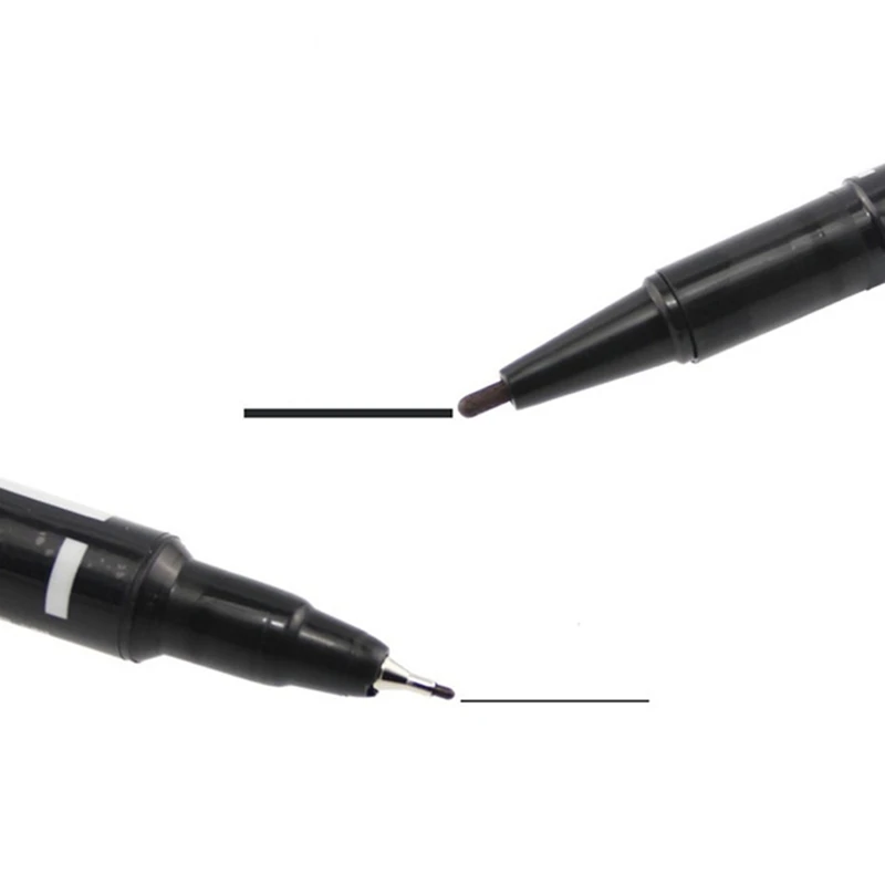 10pcs 블랙 블루 레드 Fineliner 드로잉 듀얼 팁 마커 펜 아티스트 쓰기 마크 CD 유리 학교 사무실 공급 편지지 MP20