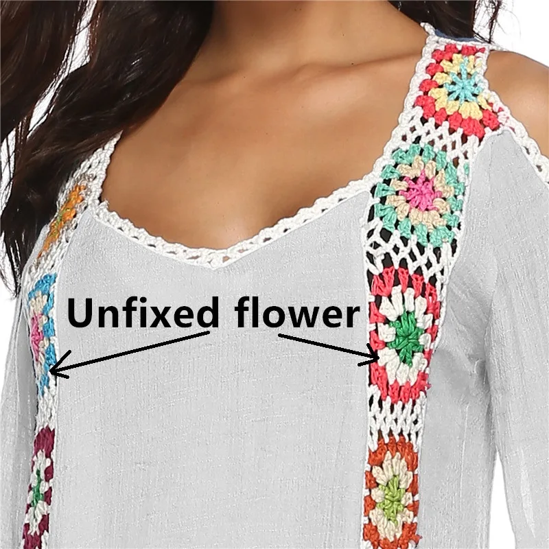 Günstige Große Größe Robe Strand Kleid Lange Cover Up Badeanzug Abdeckung up Frauen Ups Weiß Badeanzug Maxi Tragen Beachwear häkeln Blume 2019
