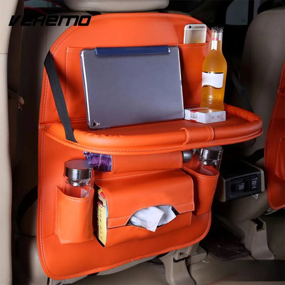 Vehemo многоцветная подвесная сумка на спинку кресла авто сиденье сумка автоматическое хранение сумка органайзер анти шаговый грязный протектор путешествия - Название цвета: orange