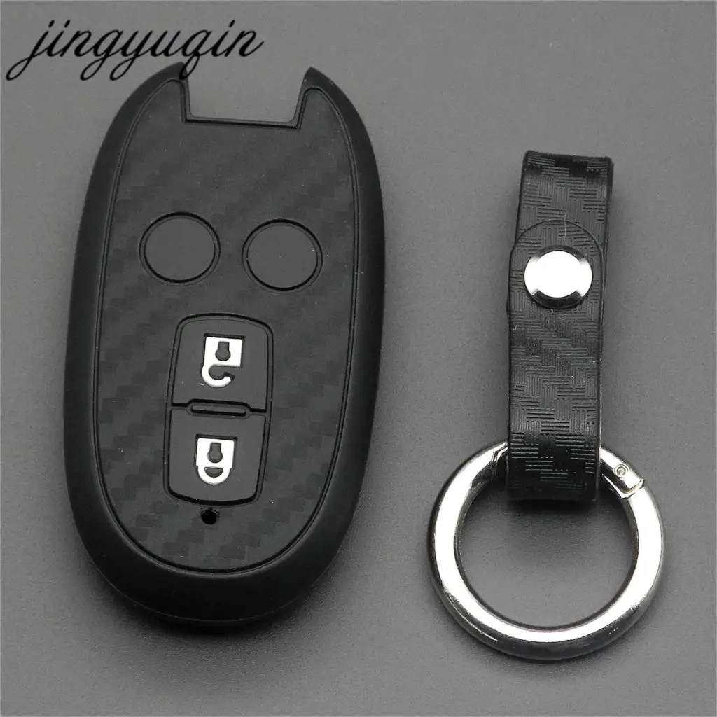 Jingyuqin Smart Key Custodia In Carbonio Per Suzuki Stingray Wagon R Trambusto Mh23S Mh34S Alto Spacia Solio Fob Remote Keyless Car Styling