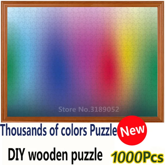 new 1000 pieces rgb rainbow jigsaw puzzle gradient color creative