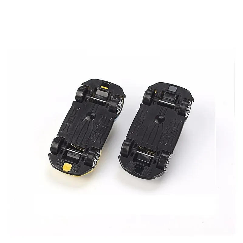 6Pcs Set Toy Racing Car Alloy Iron Shell Taxi Model Inertia Sliding Rail Car Mini Small Gift Toys for Children Boys